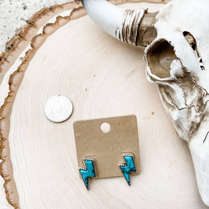 Boho Ranch Shop - Wholesale Stud/Post Earrings - Western Lightning Bolt Thunder Earrings7
