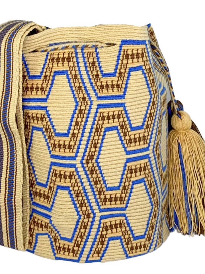 Mariana - blauwe handgemaakte Wayuu tas voor wholesale door Ciela Handmade