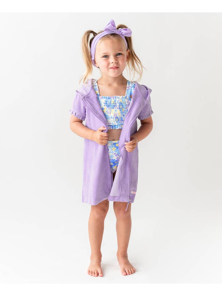 Violet Combinaison à capuche en éponge lavande pour filles en vente sur Faire5