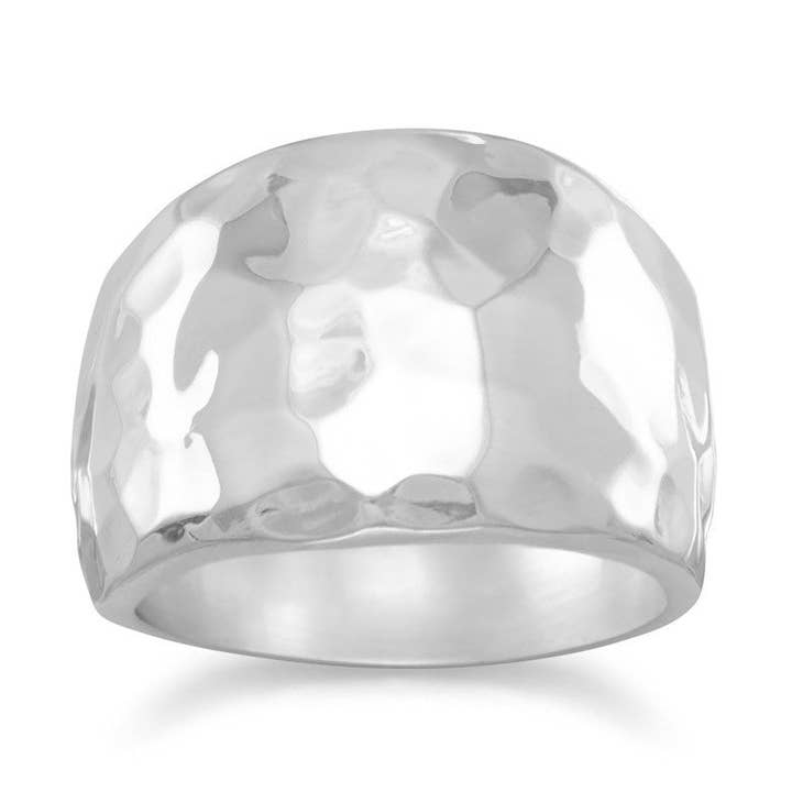 Hammered Cigar Band Ring for wholesale by Silver Stars Collection