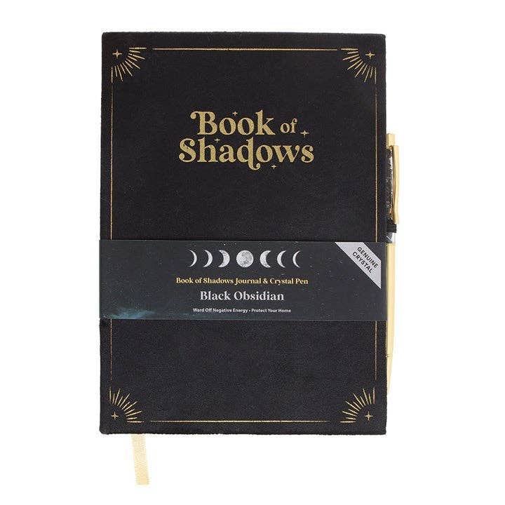 Something Different Wholesale - Wholesale Journal/Diary - Book of Shadows Journal with Black Obsidian Crystal Pen