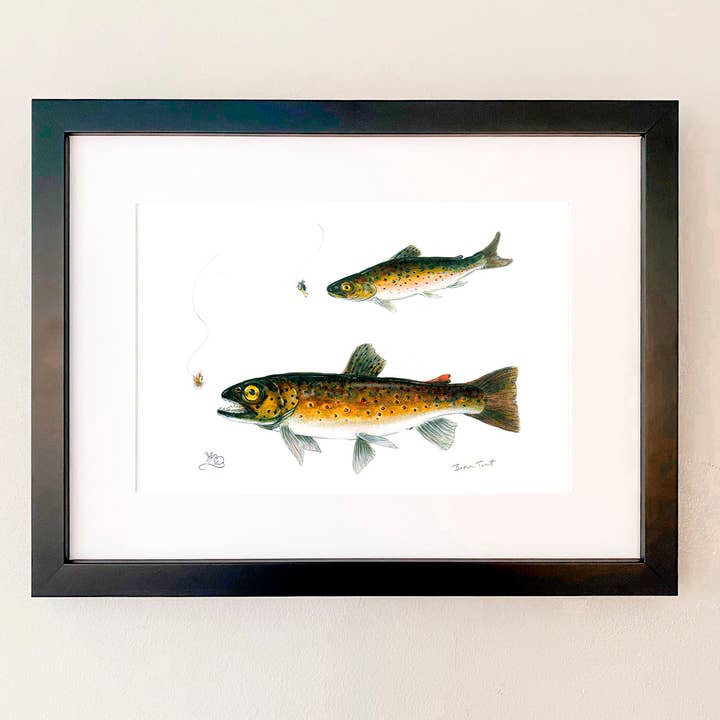 Brun Ørred Print for engroshandel hos Wildlife By Mouse