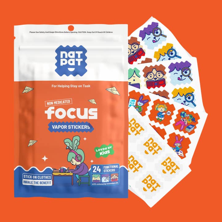 NATPAT - Wholesale Sticker – Child & baby - NATPAT Focus Stickers - Natural Focus, Energy & Clarity1