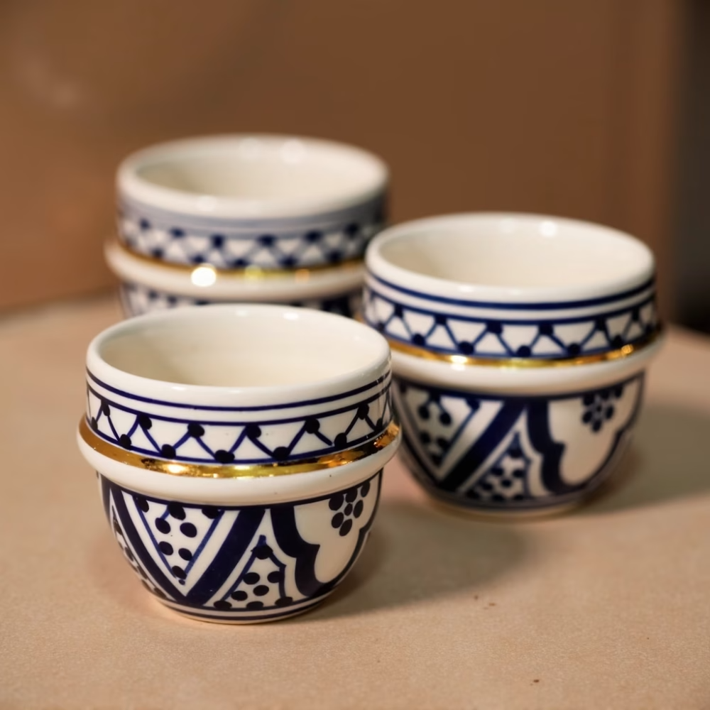 High crafty - Wholesale Coffee/Tea Cup - Hand-Painted Gold-Rim Espresso Cup – Artisan Ceramic – 2 oz 11