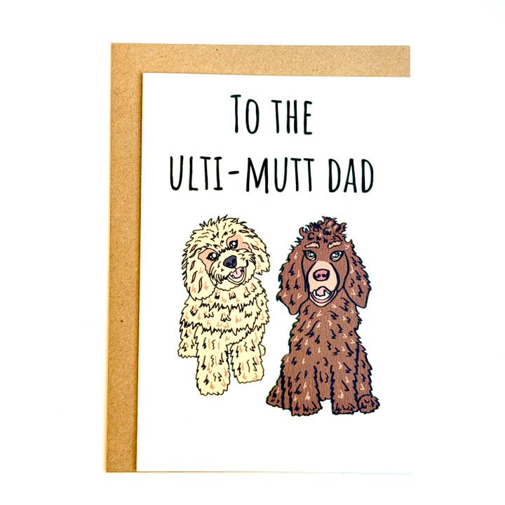 Ultimutt Pappa Kort|Hund Fars Dag Kort|Klistermärkeskort för wholesale av Puntastic & Ho