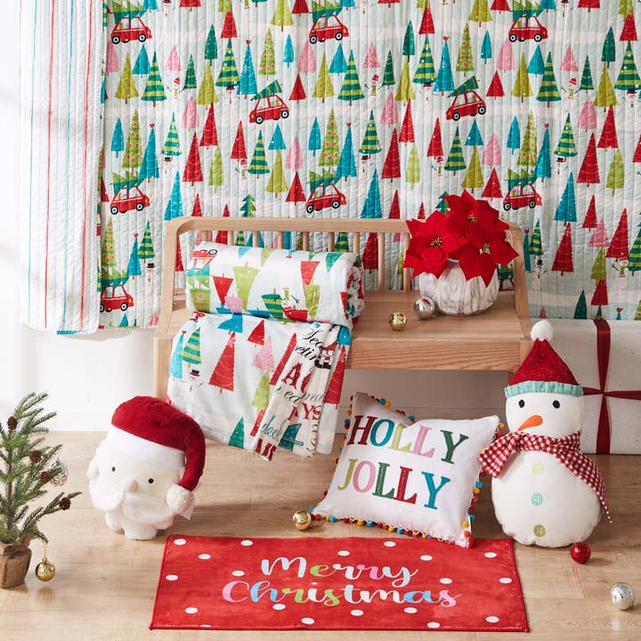 Levtex Home - Wholesale Throw/Decorative Pillow - Merry & Bright Holly Jolly Snowman Throw Pillow