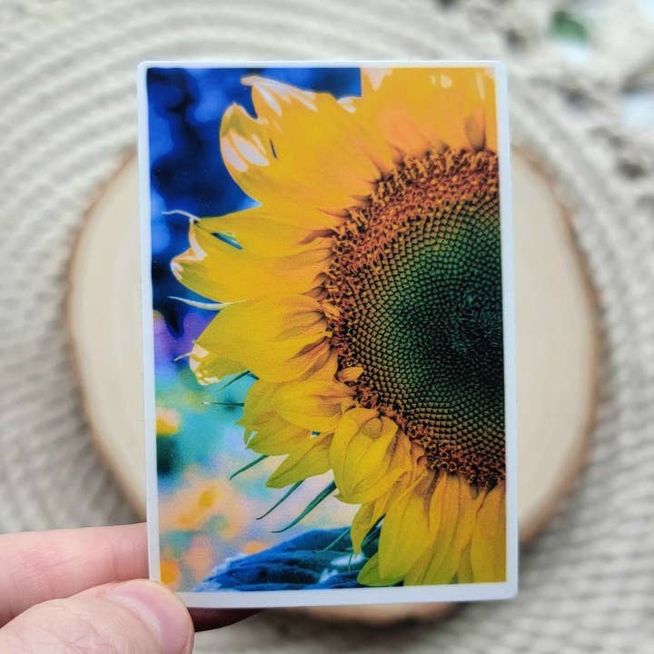 Zonnebloem sticker voor wholesale door Hyacinth Honey Designs