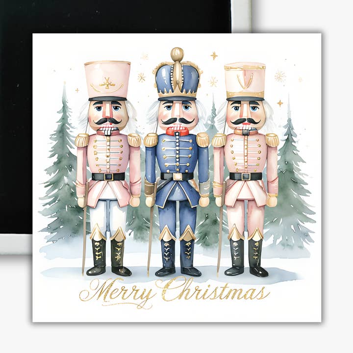 Aimant Joyeux Noël – Carré de 2,5 pouces pour la vente par Cozy Print