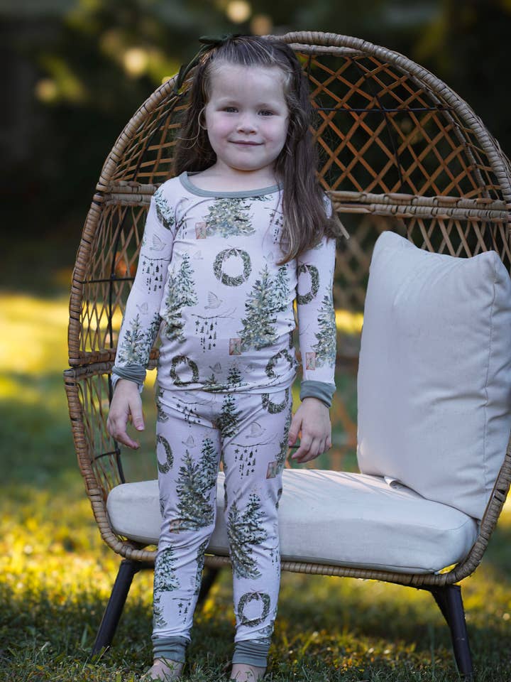 Conjunto de descanso de manga larga Soft Snow para venta al por mayor de Riley & Rett