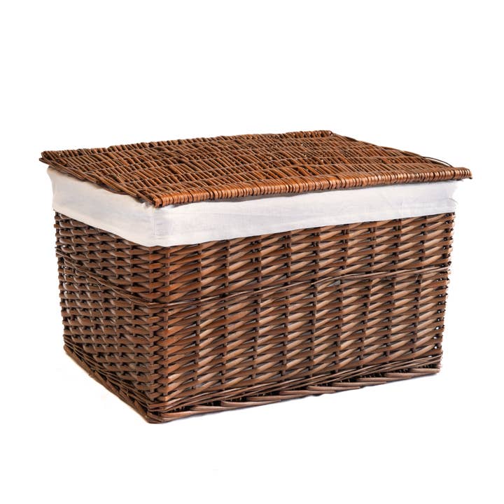 Arthur Cameron - Wholesale Basket - Natural Wicker Storage Basket Hamper with Lining & Lid7