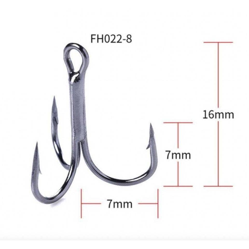 Outdoor Junction - Wholesale Outdoor Sign - (20) Carbon Steel 3-Prong Treble Fishing Hooks7