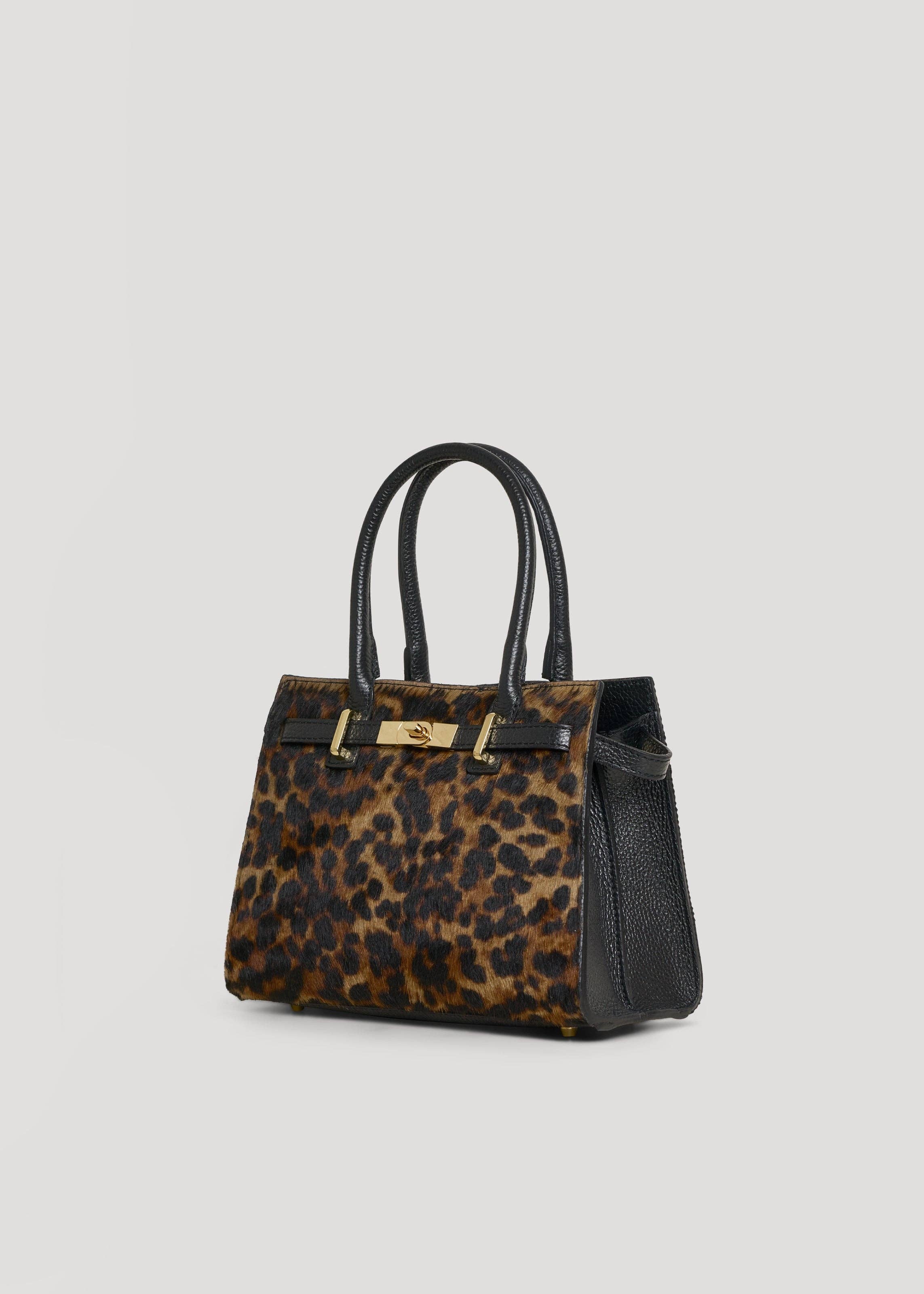 Voemièn - Venta al por mayor Bolso con asas - Mujer - Bolso Edición Limitada Grace en Piel de Potro con Estampado de Leopardo1