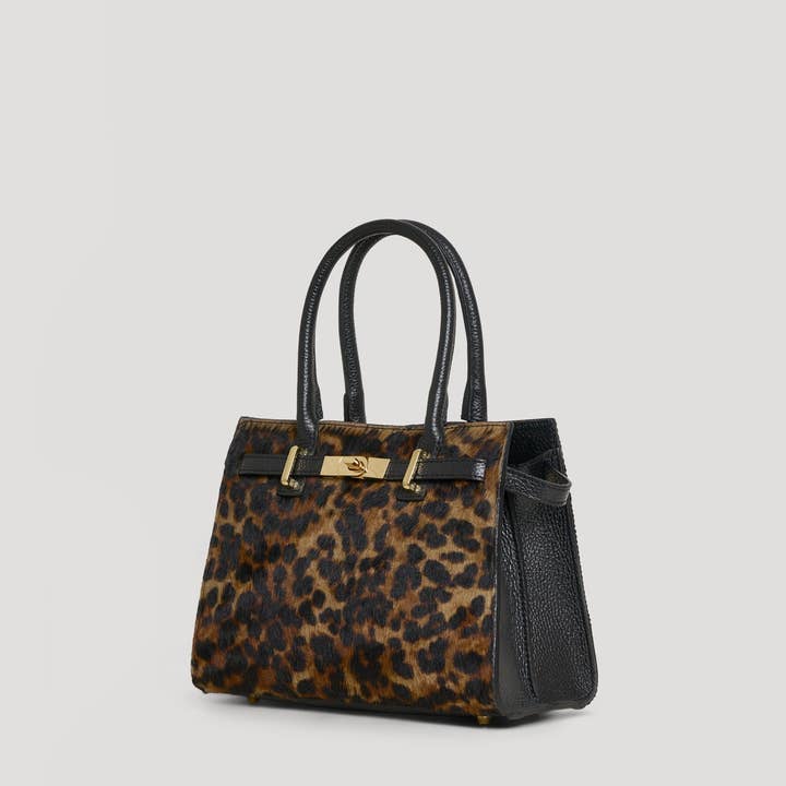 Voemièn - Wholesale Top Handle Bag - Women's - Grace Limited Edition Bag in Leopard Calf Hair Leather1