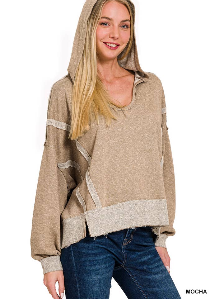 42POPS – Großhandel Sweatshirt – Damen – ...Sweatshirt-Hoodie mit sichtbarer Naht7