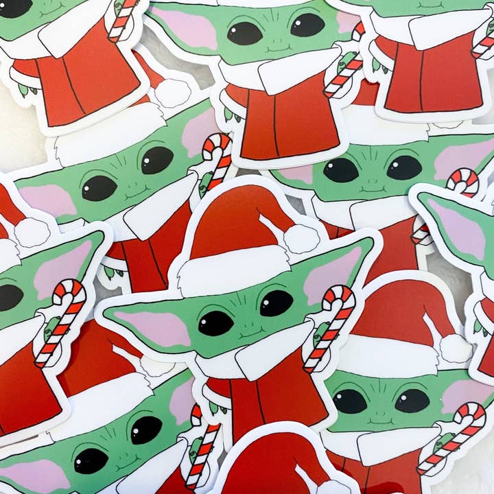 Melina Maris – Großhandel Aufkleber – Christmas Yoda | Sticker1
