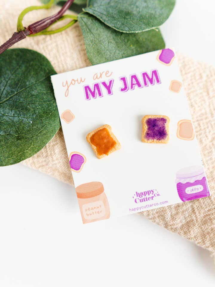 Pb&J Stud Earrings | Best Friend Gift Earrings for wholesale by Happy Cutter Co