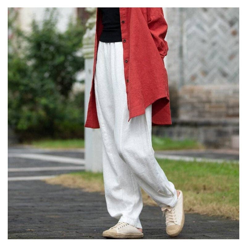 UZ Wholesale Store - Wholesale Pants - Women's - Lightweight Casual Lantern Pants in Solid Color8