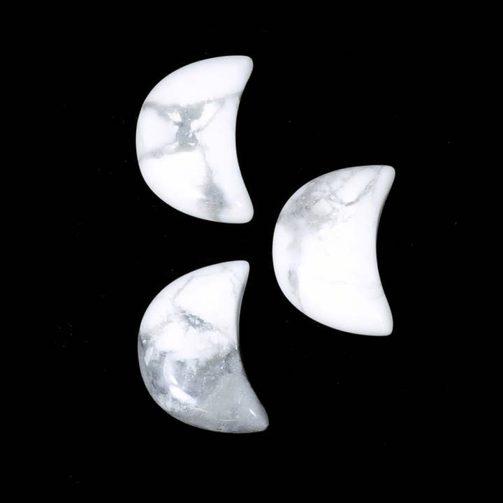 The Psychic Tree - Vendita all'ingrosso Pietra/cristallo spirituale - Cristallo Mini Luna di Guarigione - Howlite Bianca