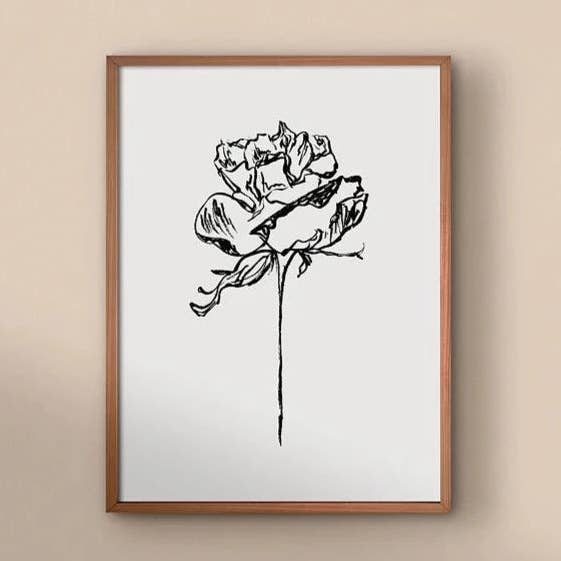 Rose 06 Art Print for wholesale by Wild Spot Studio Paper Goods, Cards and Prints