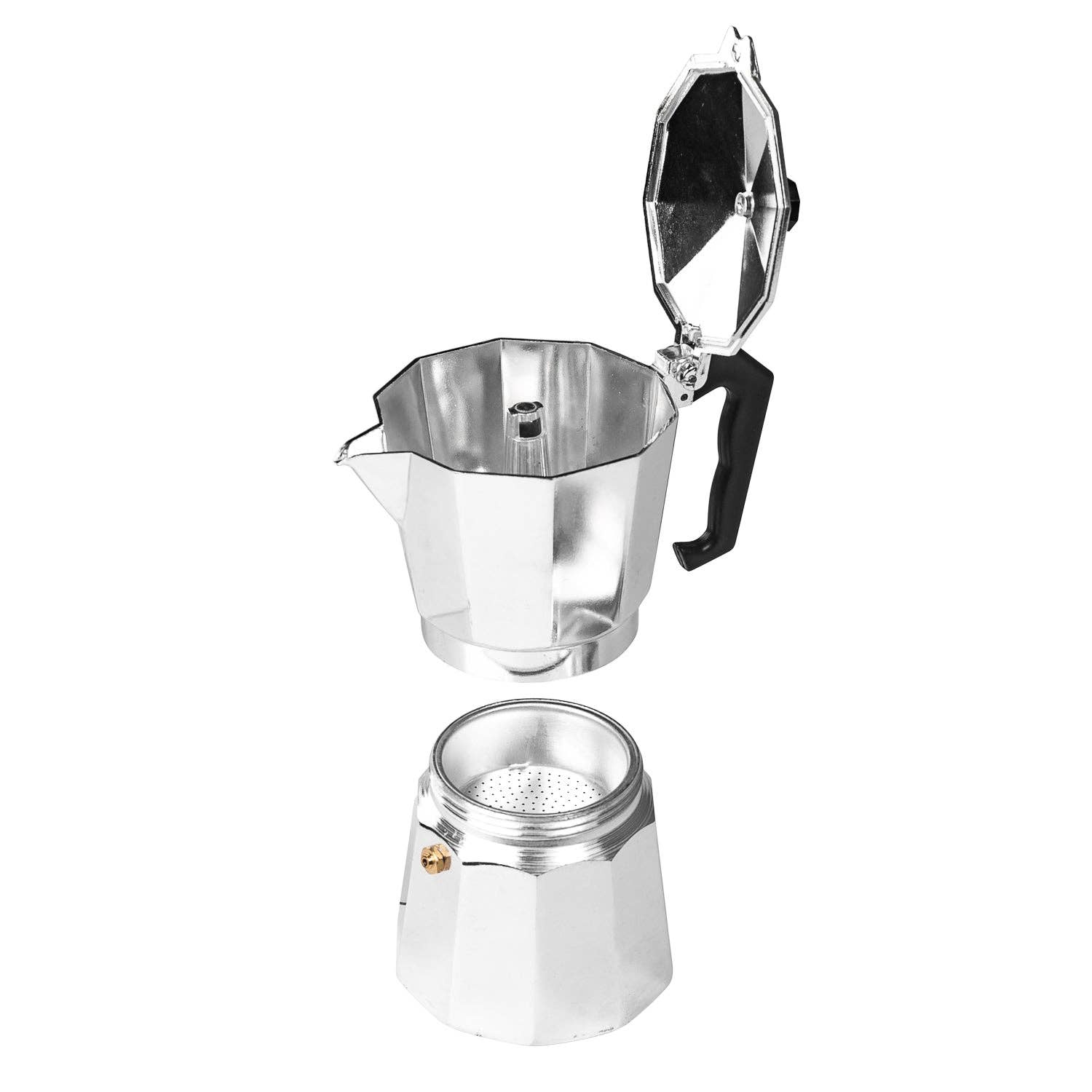 Lexi Home - Wholesale Espresso Maker - Brewmaster's Delight 6-Shot Aluminum Stovetop Espresso Maker3