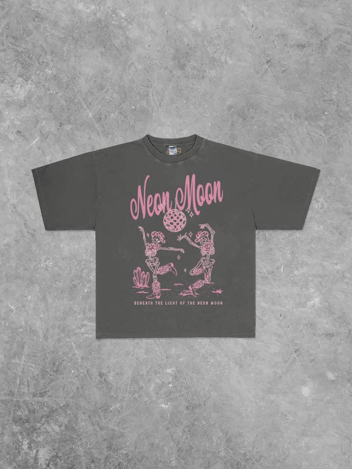 Neon Moon, Country Western Boxy Oversized TShirt for wholesale by The Clandestine Underground