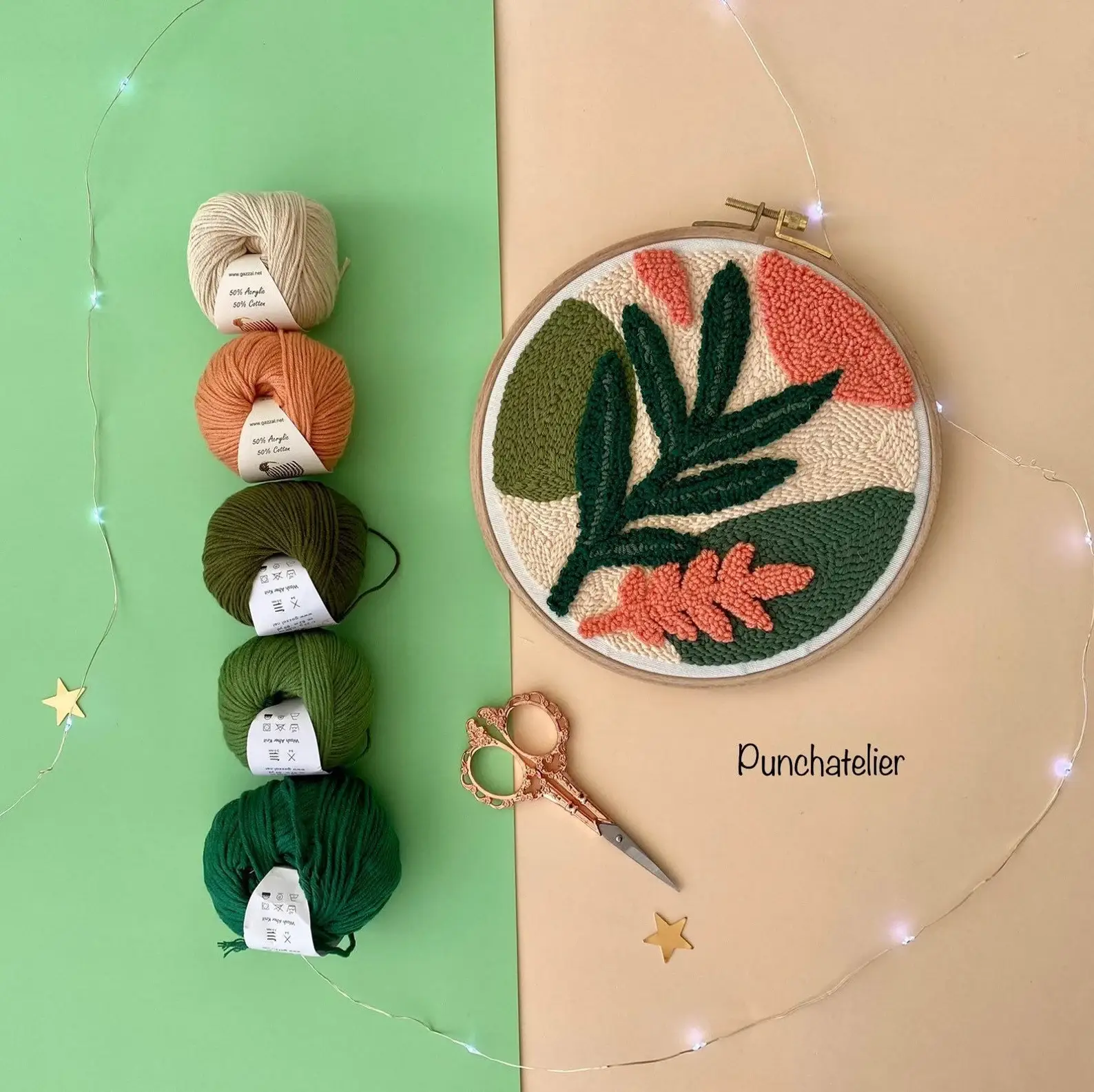 PunchAtelier – Material para bordar/ponto de cruz por atacado – Kit de Agulha Punch com Folha para Iniciantes4