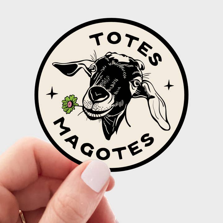 Yarnival - Wholesale Sticker - Totes Magotes Sticker - goat, farm, country, animal, cute