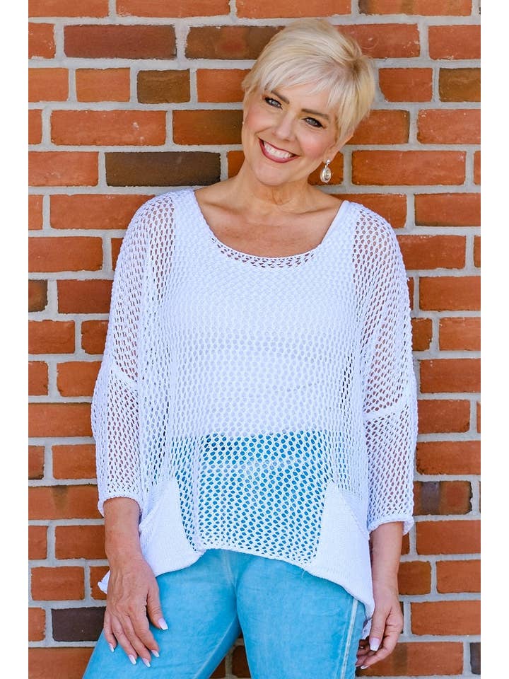 TINA Stephens Italy/Tees By Tina - Vente Haut en maille – femme - Surmatelas en tricot ouvert Lennox (BLS133)25