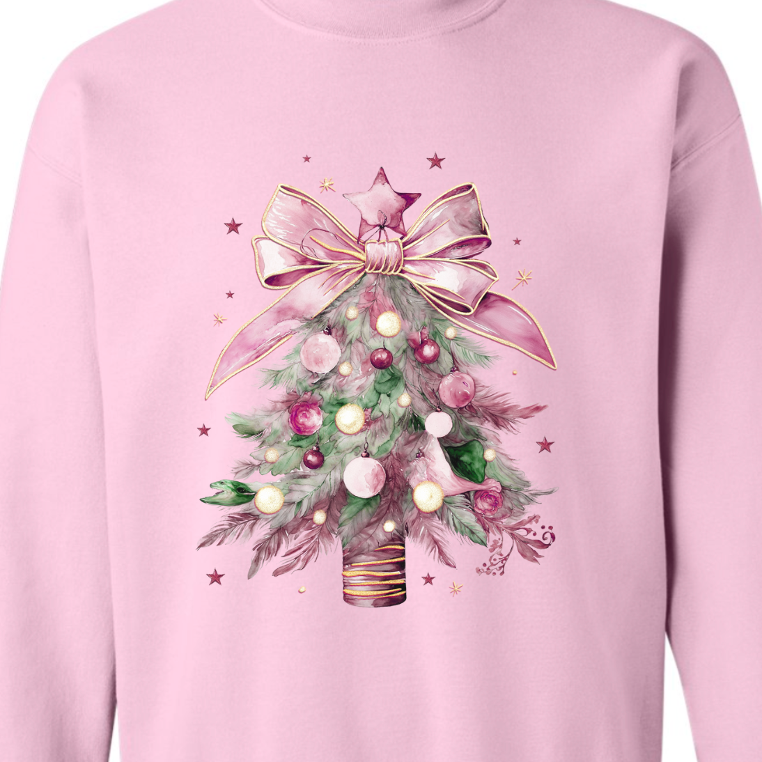 Kiki's Boutique - Wholesale Graphic Sweatshirt - Women's - Coquette Pink Christmas Crewneck Sweatshirt 3