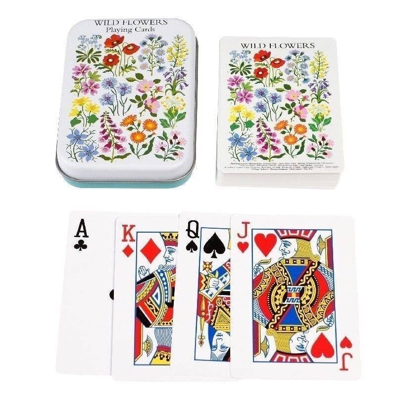 Rex B2B - UK – wholesale Card game – Playing Cards in a Tin - Wild Flowers0