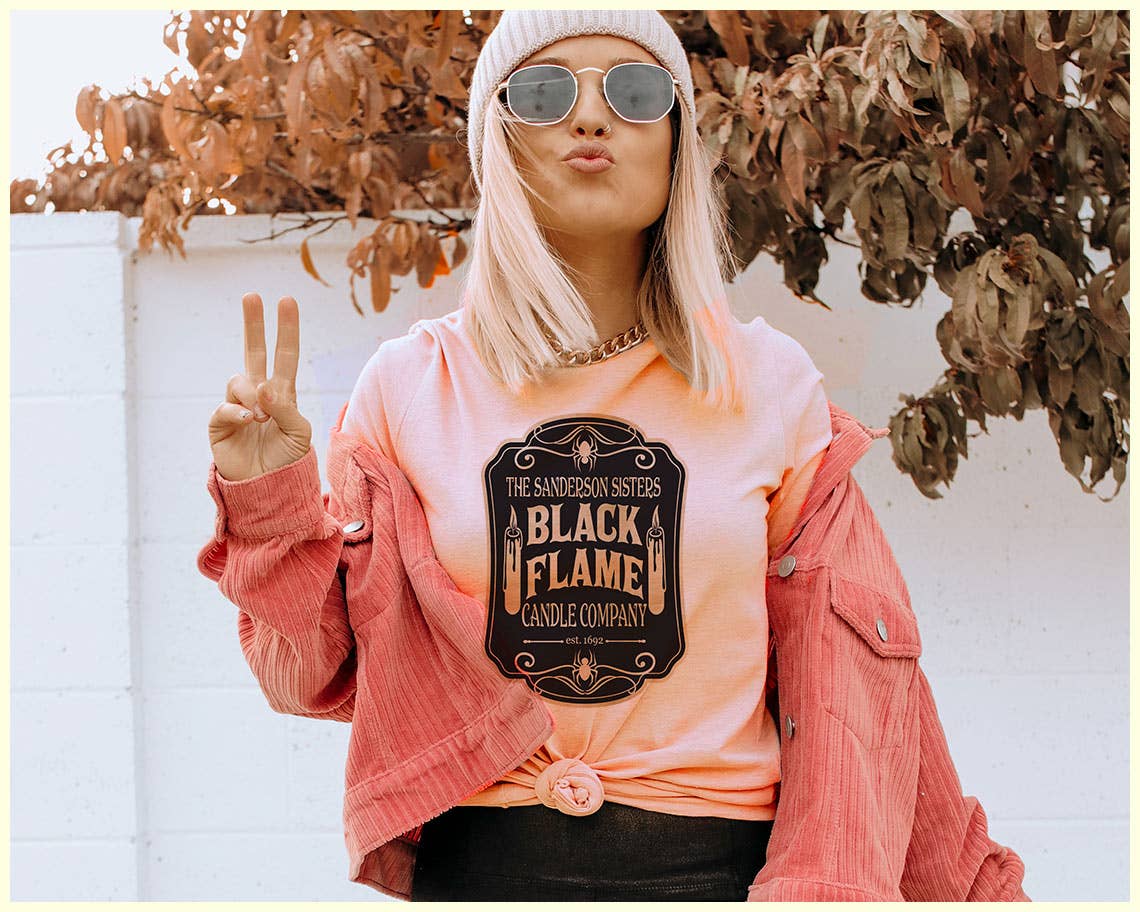 House Of Rodan - Wholesale T-Shirt (Graphic) - Women's - The Black Flame - Hocus Pocus Halloween Fall T-Shirt2