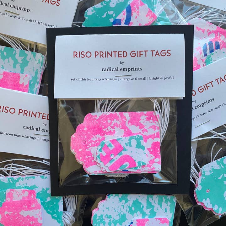radical emprints - Wholesale Gift Tag - Riso Printed Gift Tags