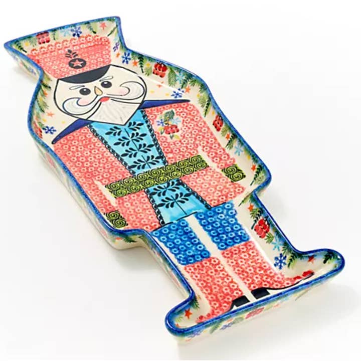 Lidia's Polish Pottery, Inc. - Wholesale Platter - Polish Pottery Nutcracker Cookie Platter2