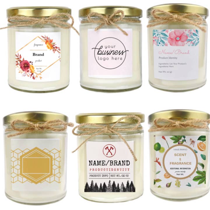 Custom Candles | Any Design | Your Logo or City | Weddings | for wholesale by Allies Crystals