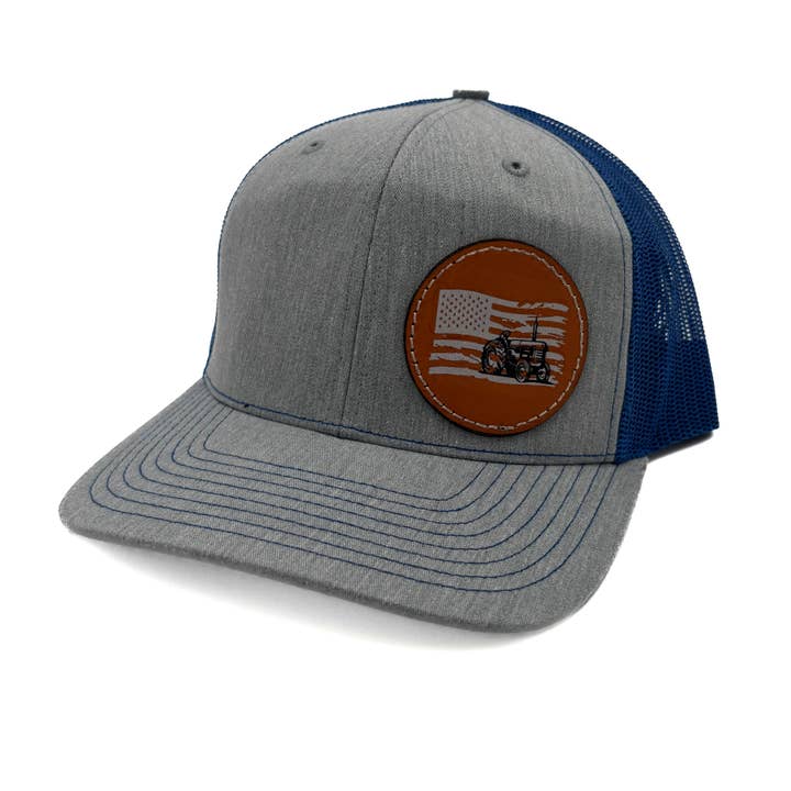 American Flag with Tractor Patch Trucker Snapback Hat for wholesale by Sage & Soil