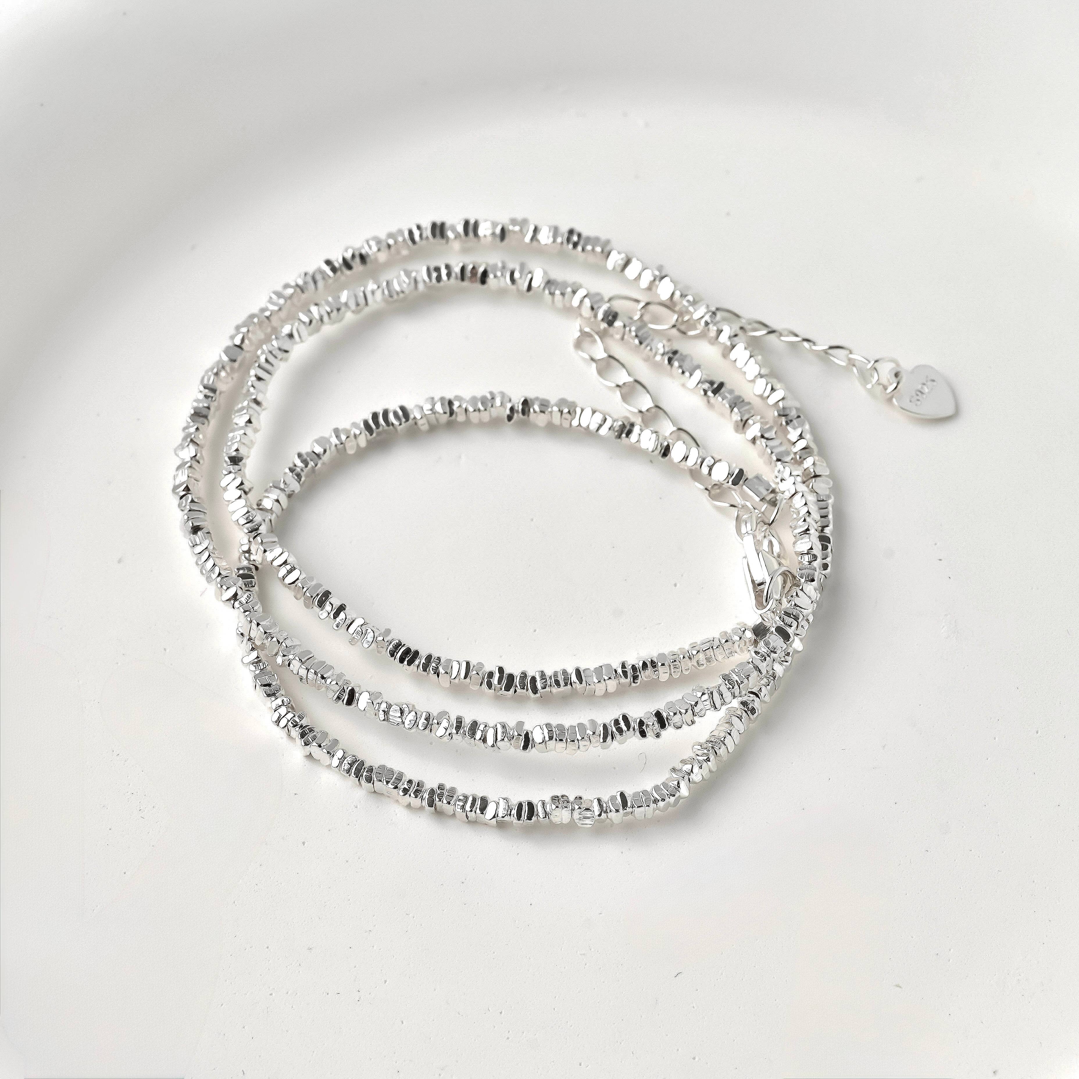 Blueyejewelry - Wholesale Choker/Collar - 925 Sterling Silver Beaded Choker - Silver Bead Necklace9