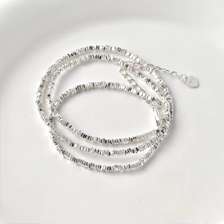 Blueyejewelry - Wholesale Choker/Collar - 925 Sterling Silver Beaded Choker - Silver Bead Necklace9