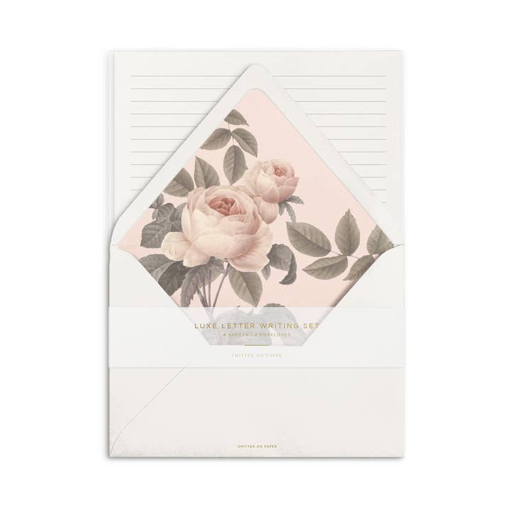 Blush Rose Luxe Letter Writing Set for wholesale by Smitten on Paper