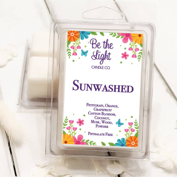 Sunwashed Soy Wax Melt | Handmade Scented Melts for wholesale by Be The Light Candle Co.