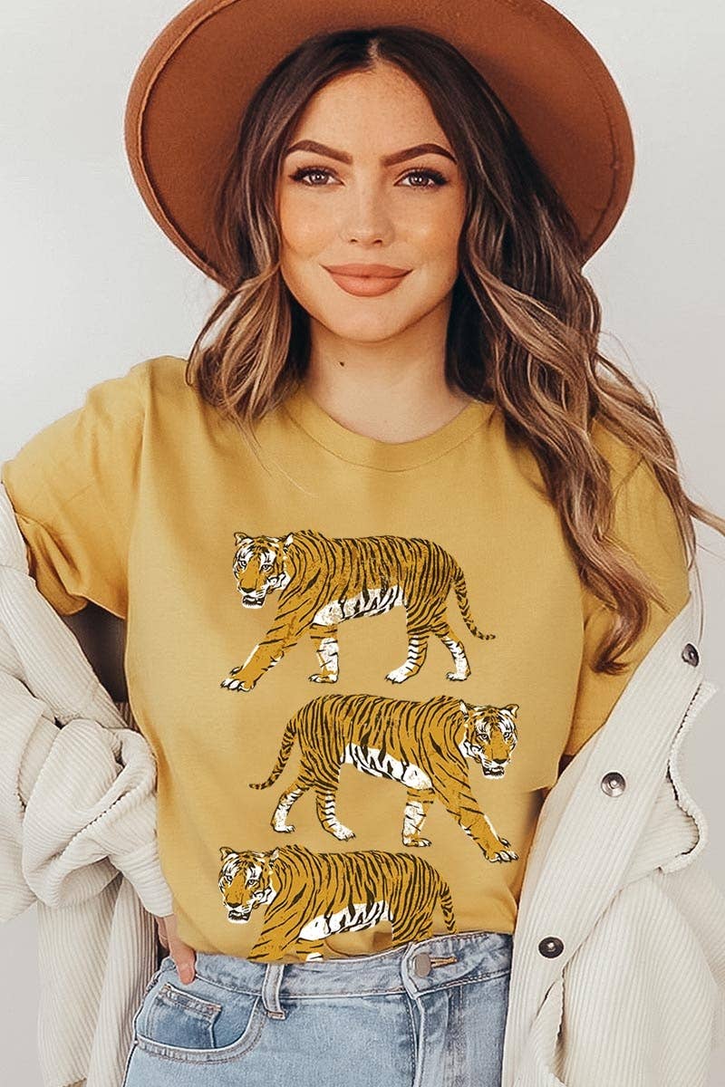 COLORBEAR – Engroshandel Grafisk t-shirt - Dame – Retro Tigers Grafisk T-shirt10