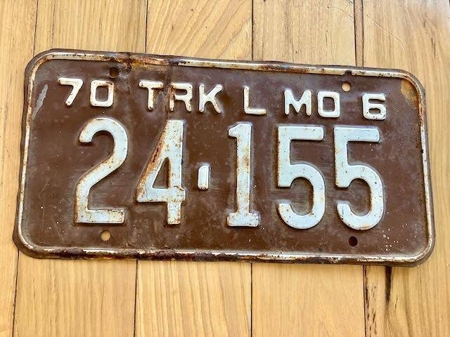 1970 Missouri Truck License Plate for wholesale by RusticPlates