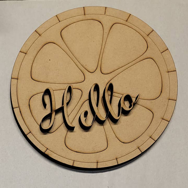 Lemon Circle Craft MDF Blank 19" for wholesale by Chelle Belle's Creations