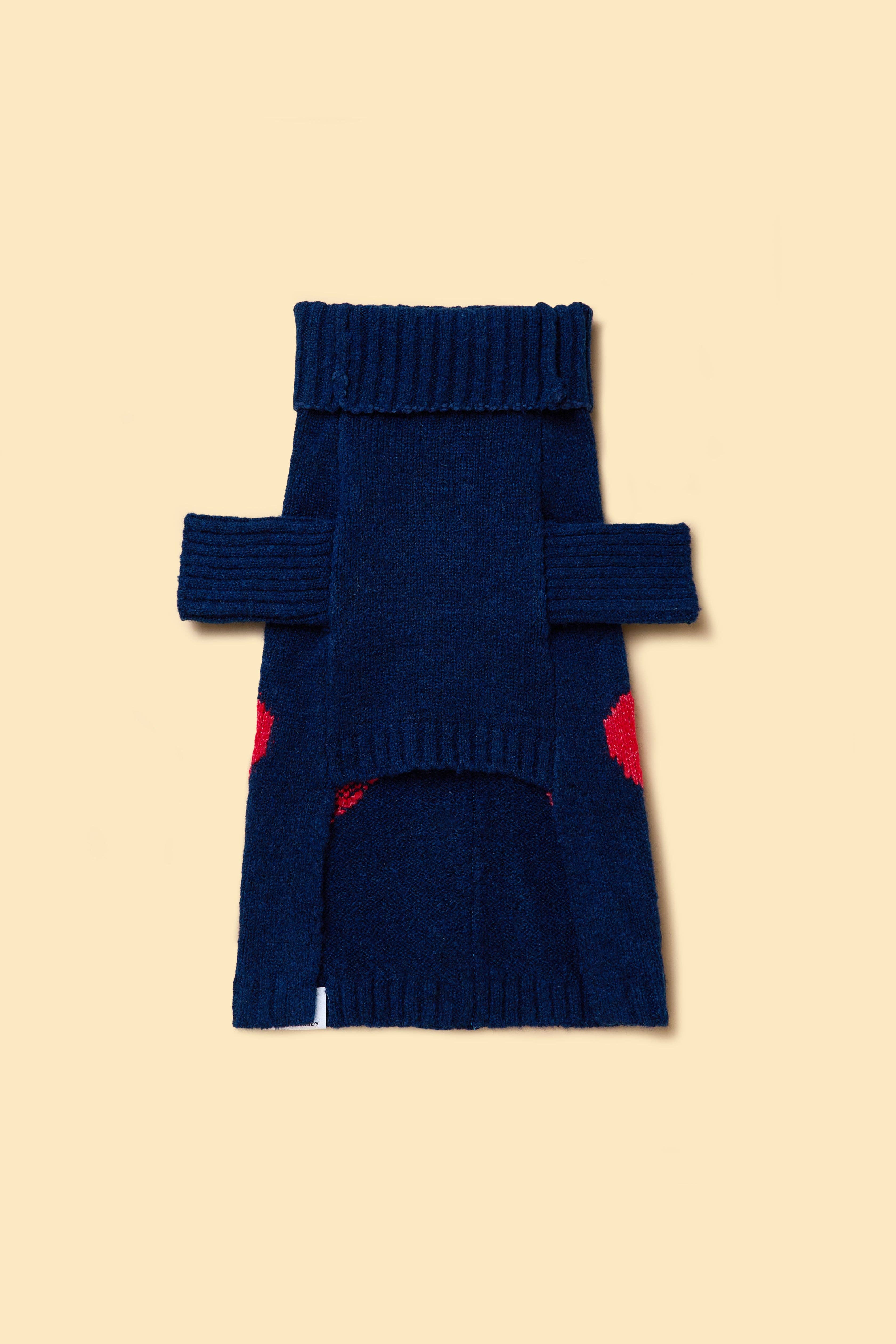 BarkBarkBaby - Wholesale Pet Sweater - Dog - Heart to Heart Button-Up Cardigan Sweater1