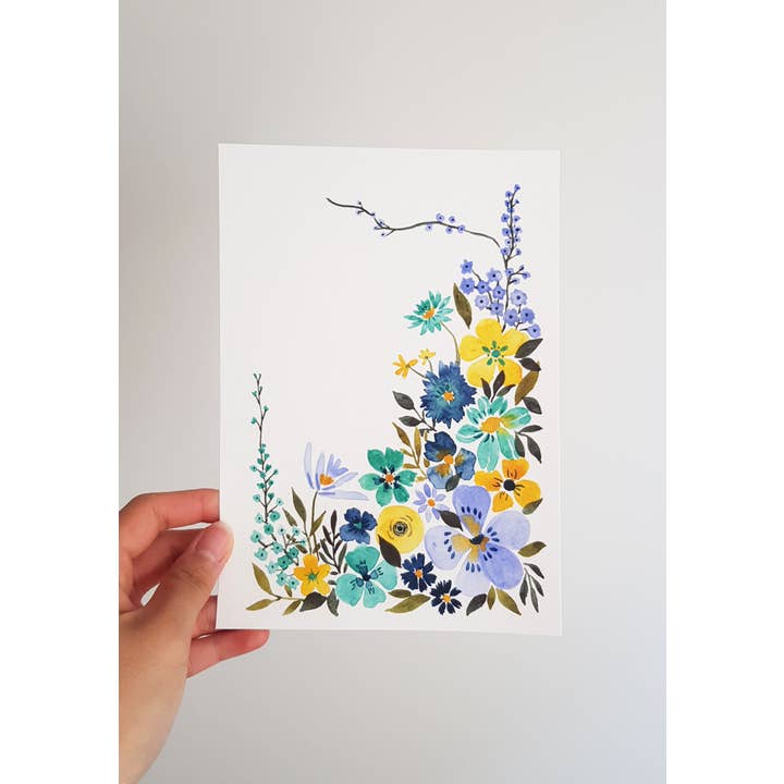 Anna Lau Art - Wholesale Art Print - Forest Flowers: A5 Watercolour Floral Art Print4
