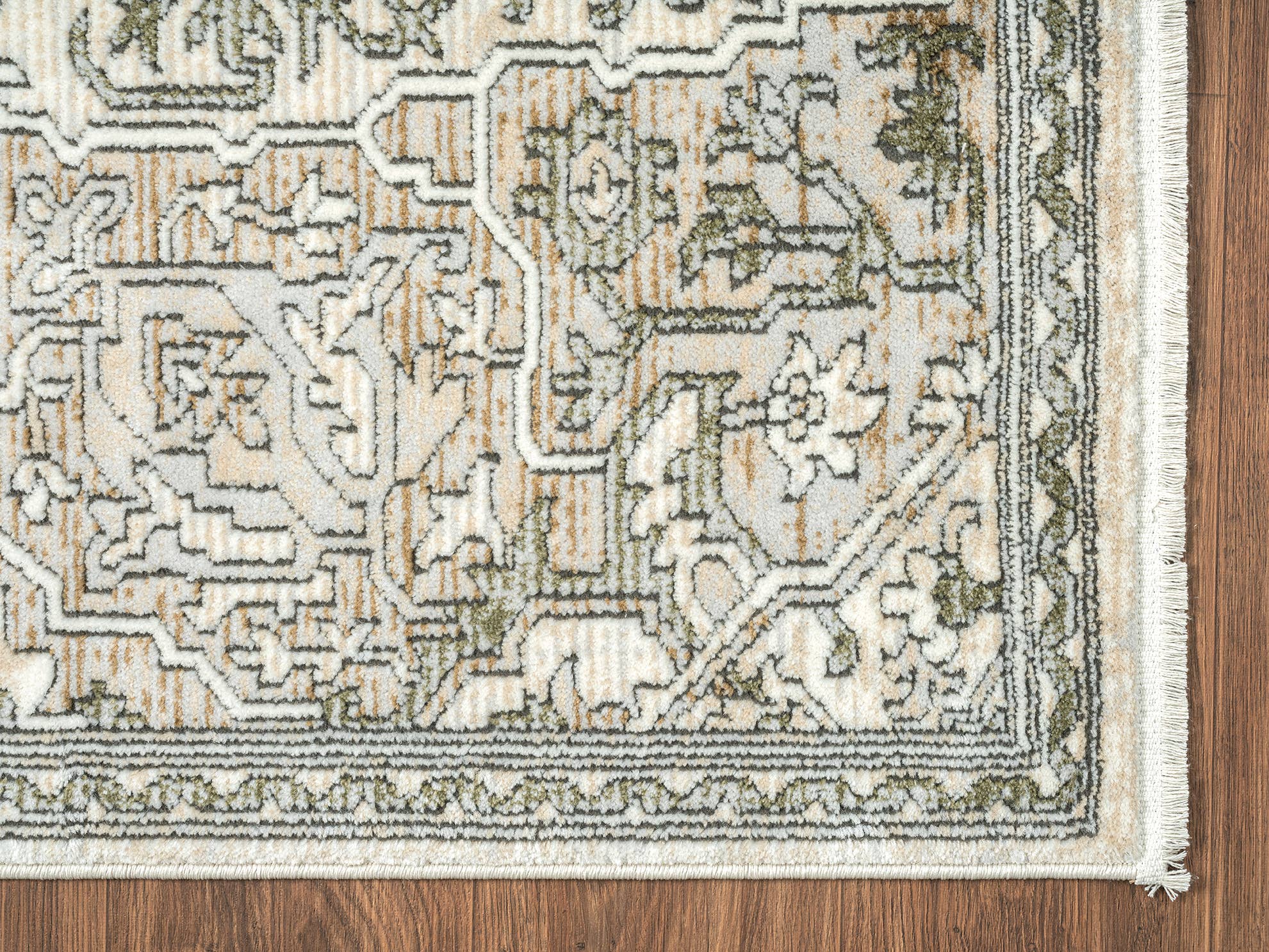 Abani Rugs - Wholesale Vloerkleed - Abani Savoy groen-beige vloerkleed met medaillonmotief2