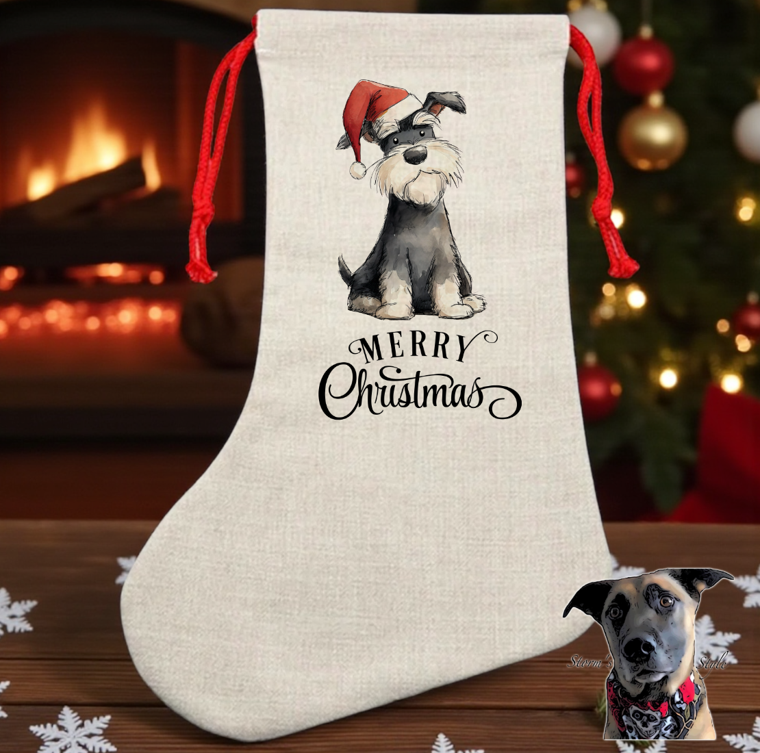 Storms Style – wholesale Holiday Stocking – Christmas Doodle Dogs Stockings and Santa Sacks 5