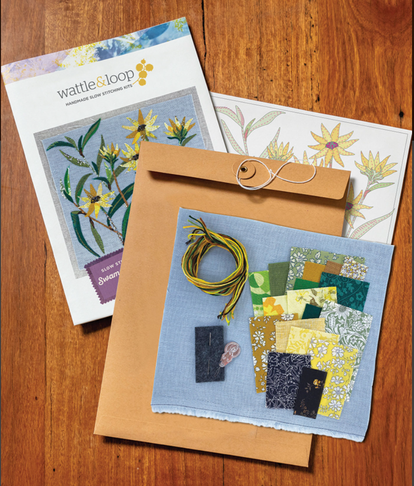 Wattle&Loop - Wholesale Embroidery/Cross Stitch Supplies - Swamp Daisy Slow Stitching Kit1