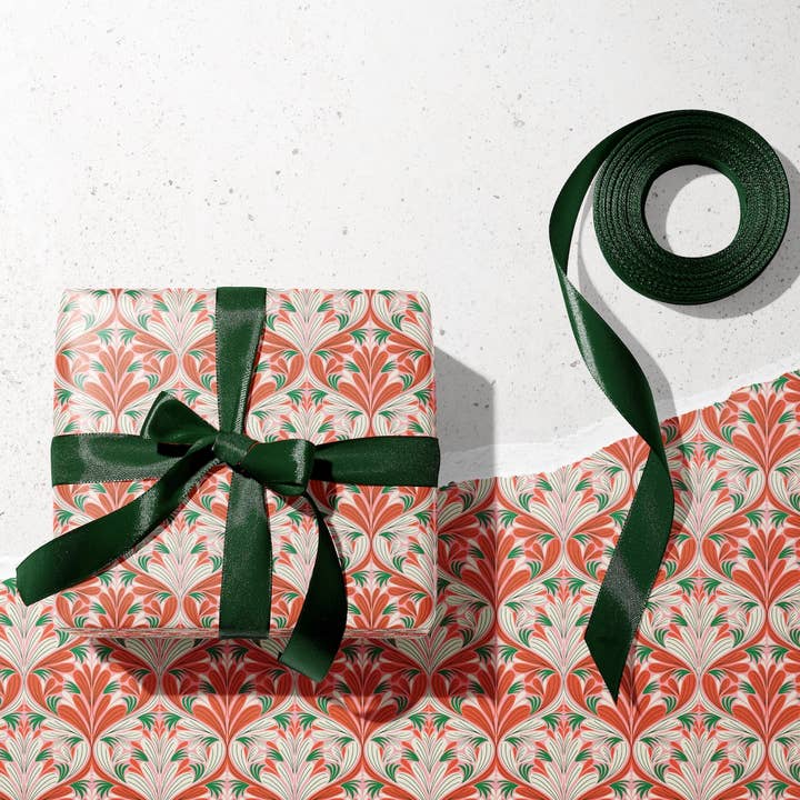 Rebecca Jane Woolbright - Vente Rouleau de papier cadeau - Papier cadeau joli en rose – Emballage cadeau moderne (2 feuilles)4