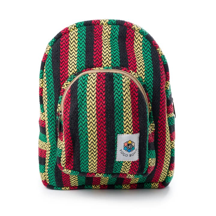 Boho Mini Backpack - Rasta for wholesale by Yogo Boho