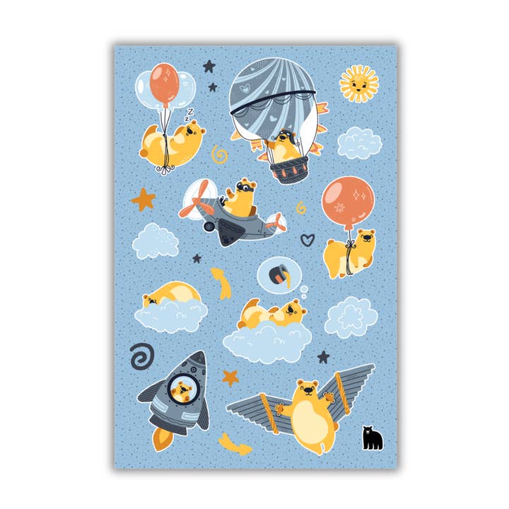 Luft Bears for engroshandel hos Four Bears Sticker Club